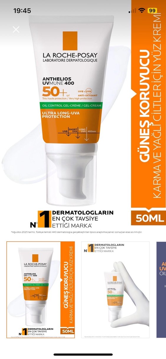 Anthelios uvmune 400 oil control Spf50+ - Görsel 4