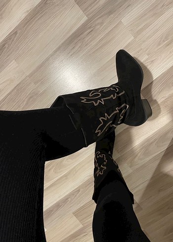 İşleme detaylı kovboy çizmesi - Görsel 7