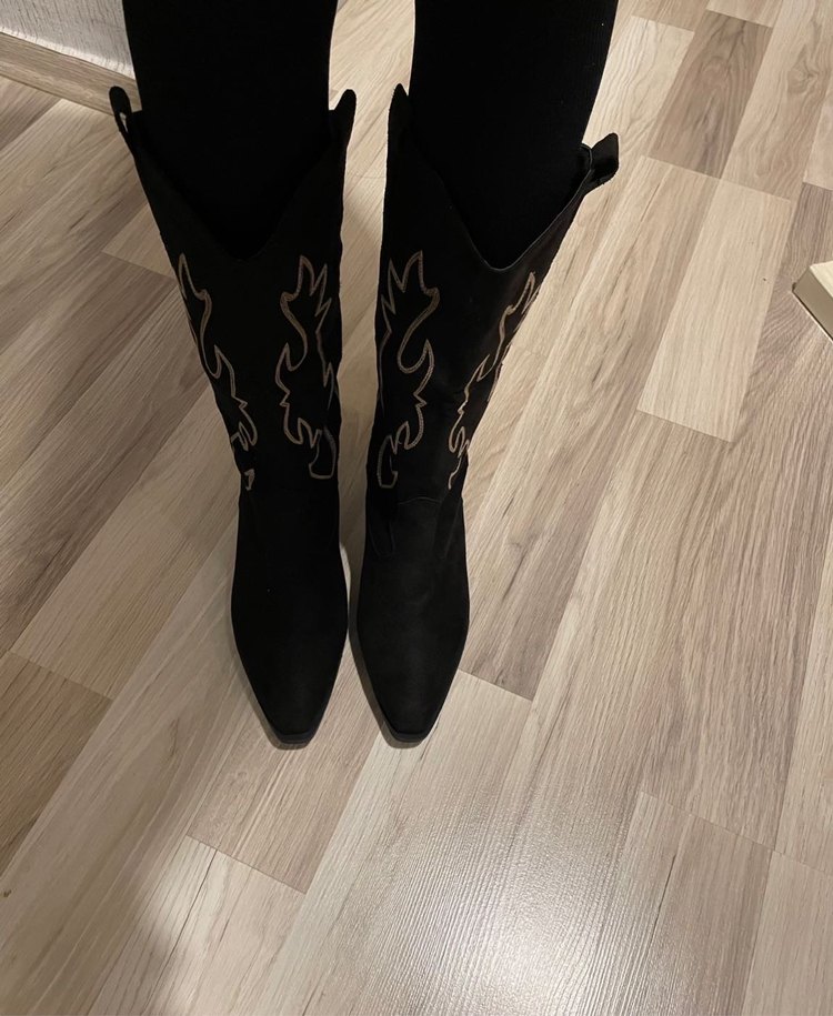 İşleme detaylı kovboy çizmesi - Görsel 5