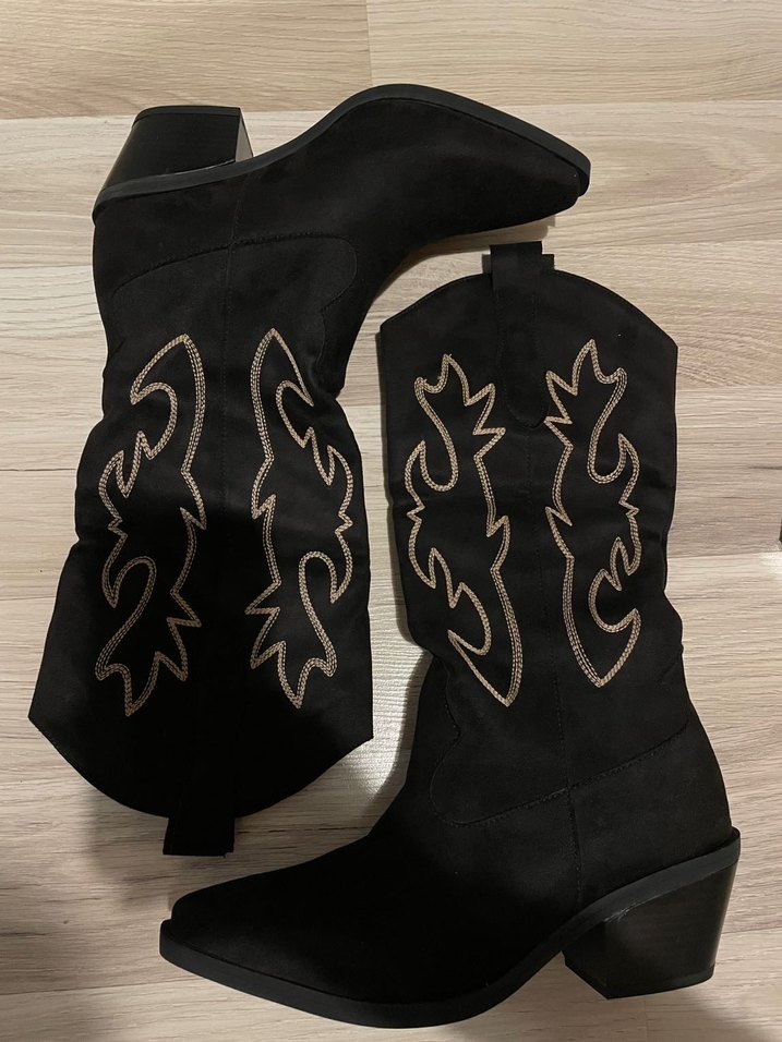 İşleme detaylı kovboy çizmesi - Görsel 3