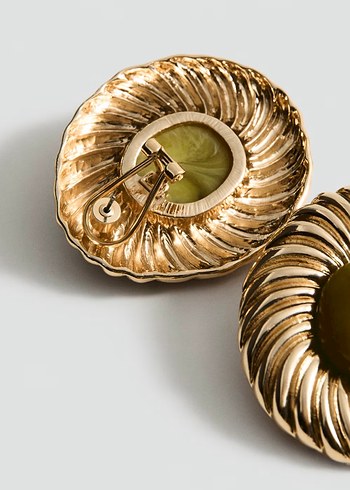 Mango dokulu reçine küpe - Görsel 2