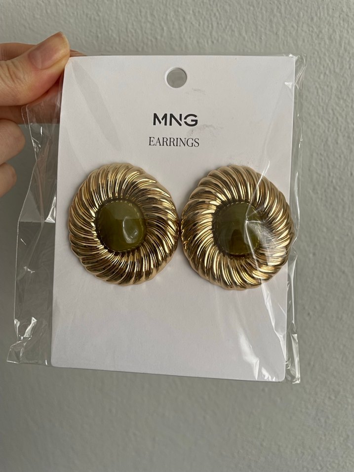 Mango dokulu reçine küpe - Görsel 4