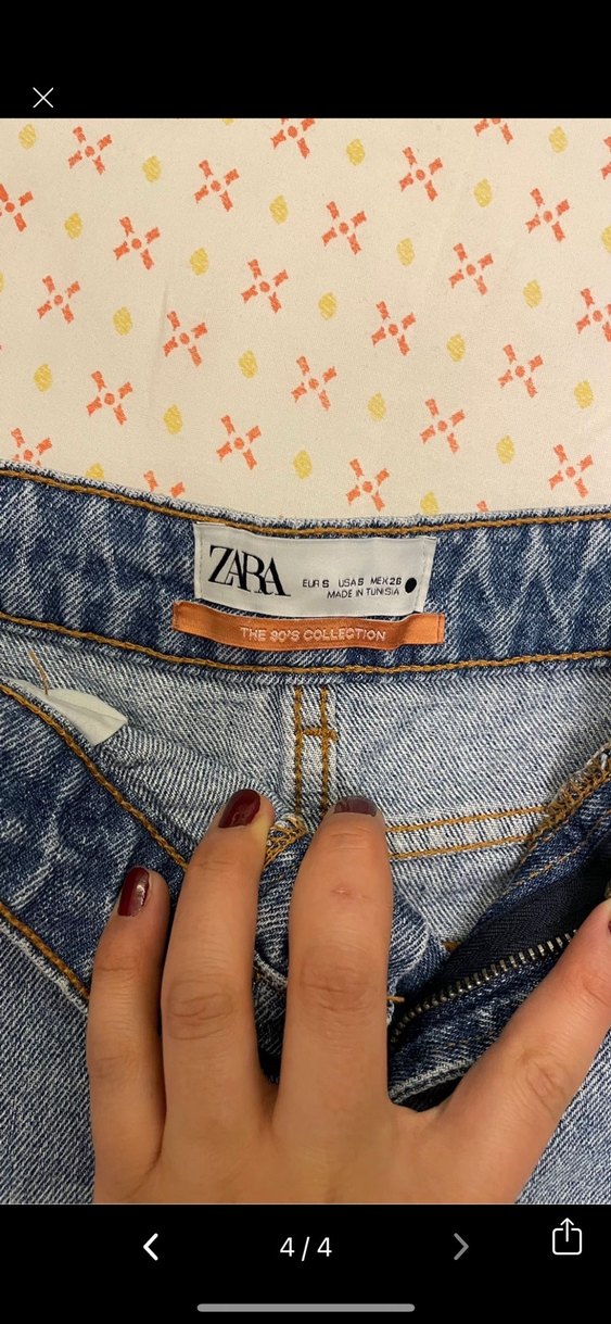 Düğmeli mavi Midi Denim Etek - Görsel 4