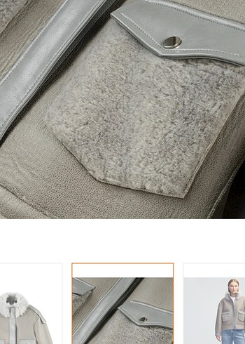 Gri Kürklü Deri Kadın Ceket - Görsel 8