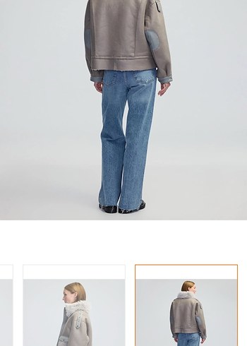 Gri Kürklü Deri Kadın Ceket - Görsel 3