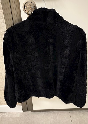 Siyah Kürk Detaylı Midi Kadın Mont - Görsel 4