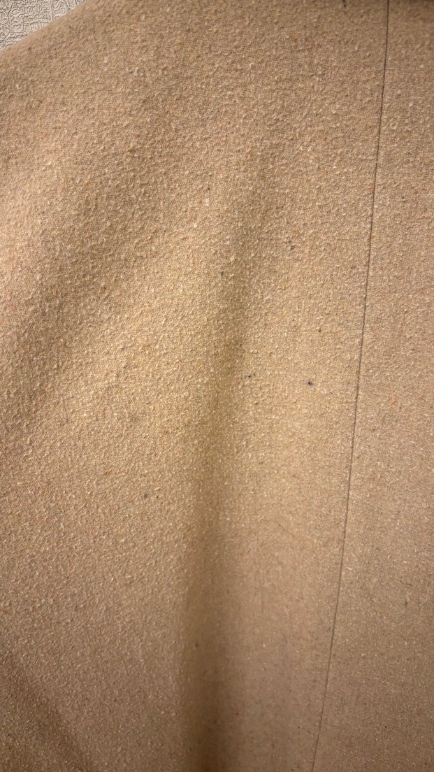 Bej Midi Yün Kadın Kaban - Görsel 4