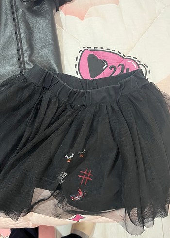 Kız Çocuk Siyah Deri Goth Bolero - Görsel 3