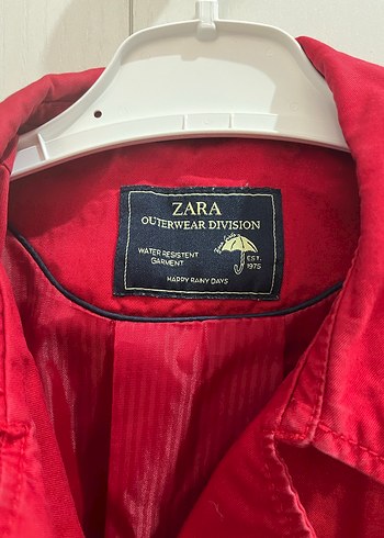 Düğmeli Kırmızı Midi Trençkot - Görsel 2