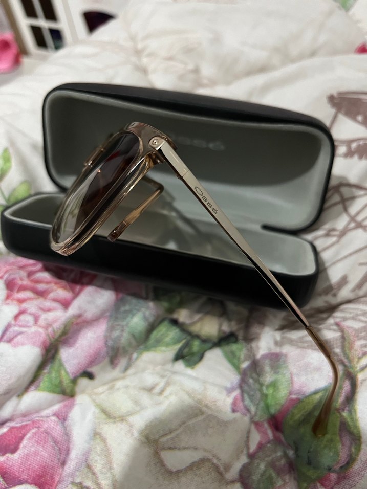 Kadın Bej Parlak Modern Klasik Gözlük - Görsel 2