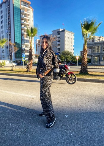 Leopar ceket & pantolon - Görsel 3