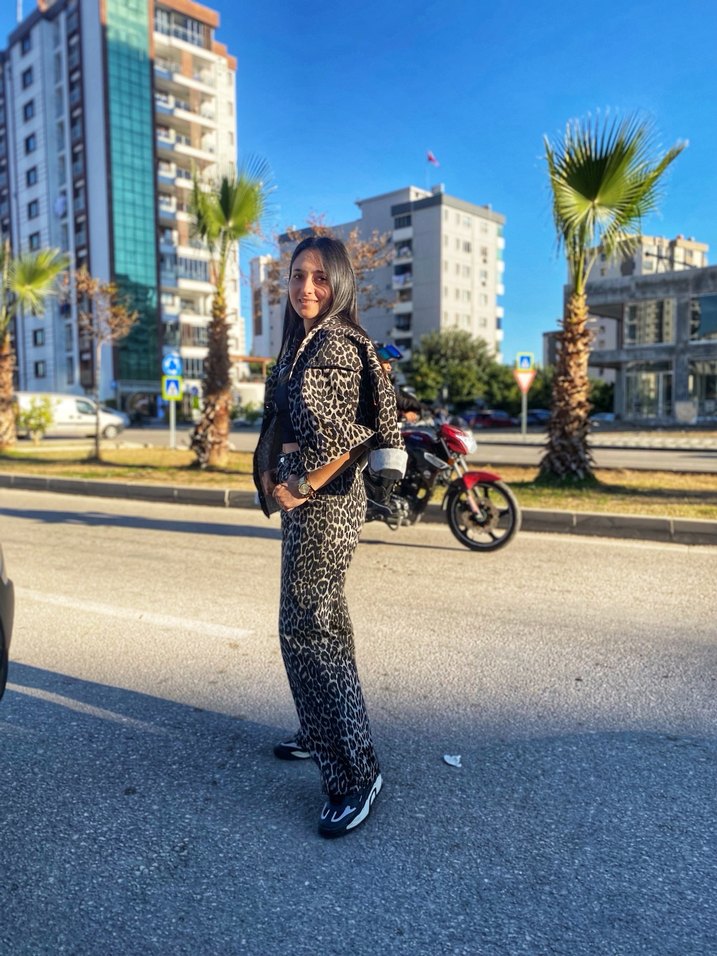 Leopar ceket & pantolon - Görsel 3