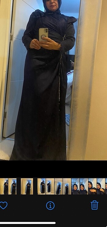 Abiye lacivert 44 beden son model - Görsel 5