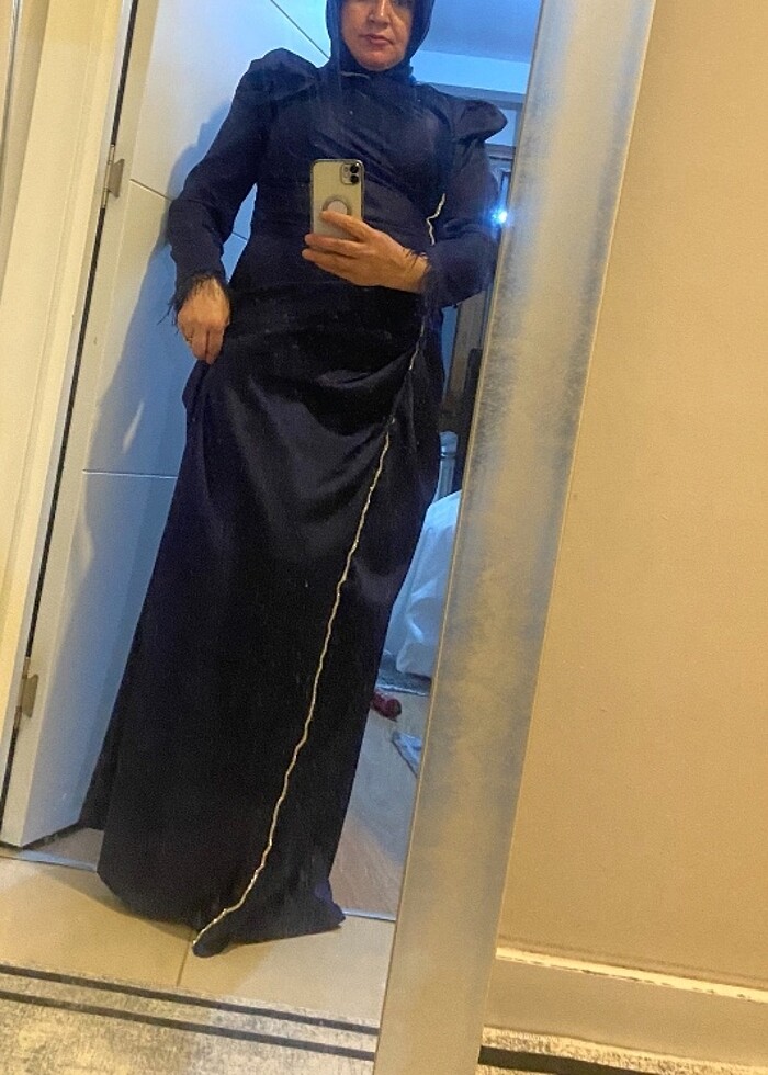 Abiye lacivert 44 beden son model - Görsel 4