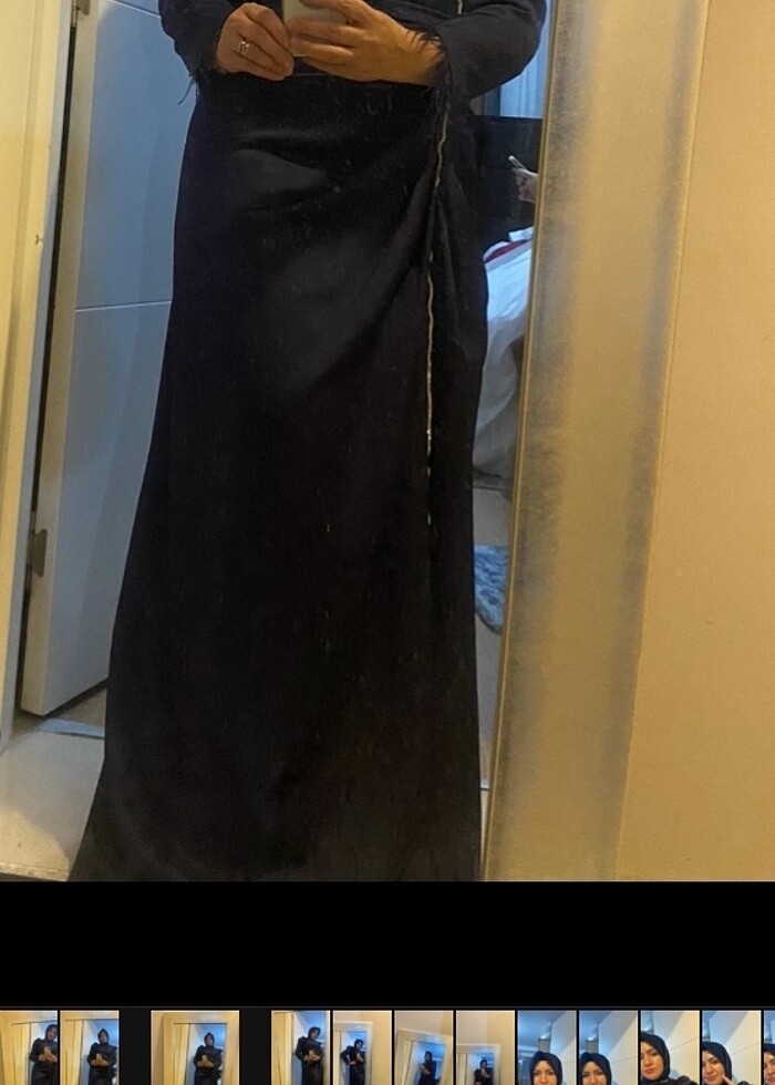 Abiye lacivert 44 beden son model - Görsel 5