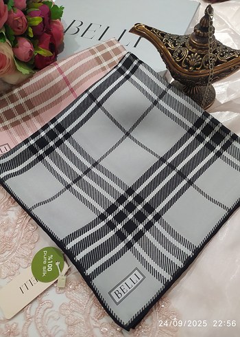 Beden Belli Twill İpek Eşarp Ekose model