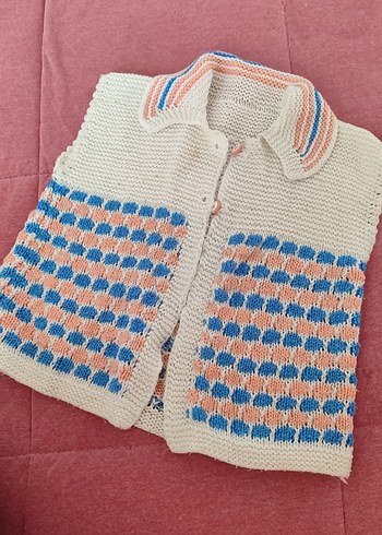 Diger Bohem Çok Renkli Mini Örgü Yelek