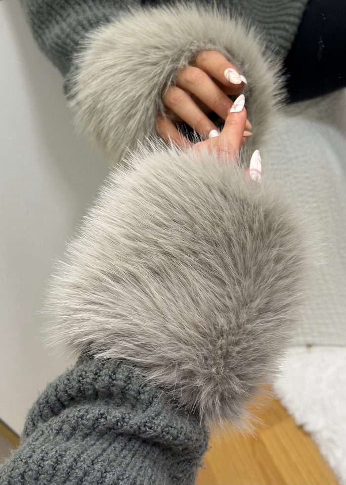 İkili kürk bileklik manşet - Görsel 2