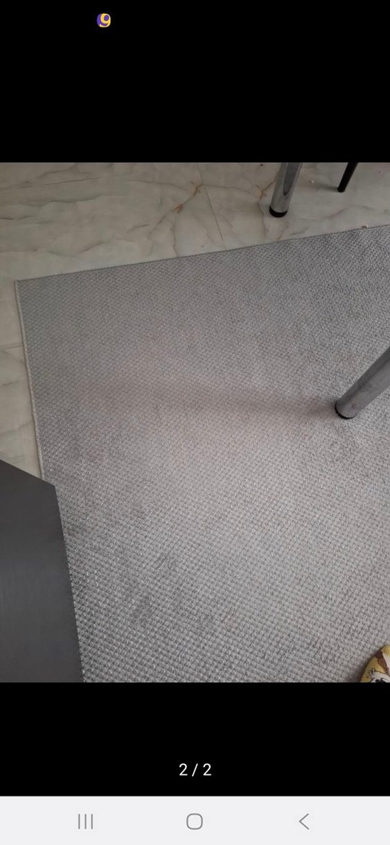 kaymaz taban Düz gri halı - Görsel 2