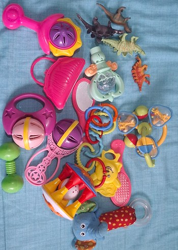 Renkli Diş Kaşıyıcı ve Çıngırak Seti - Görsel 3