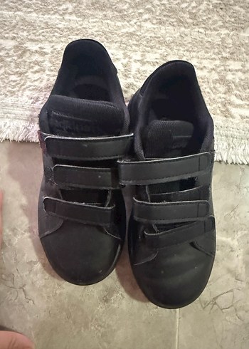 30 Beden Kiz erkek Siyah Goth Spor Ayakkabı