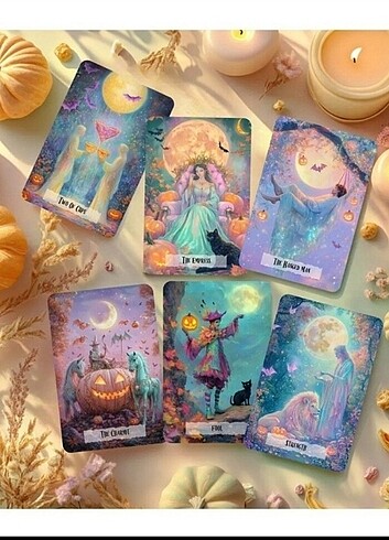 Pumpkin glow hallowen temalı Tarot destesi 
