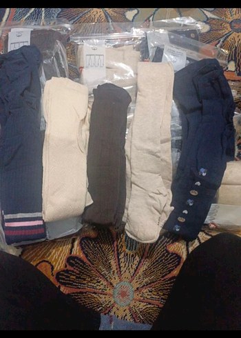 Çocuk Pamuklu Çok Renkli Külotlu Çorap Seti - Görsel 2