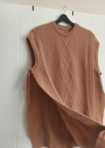 Bej Örgü Bohem Kadın Süveter - Görsel 2