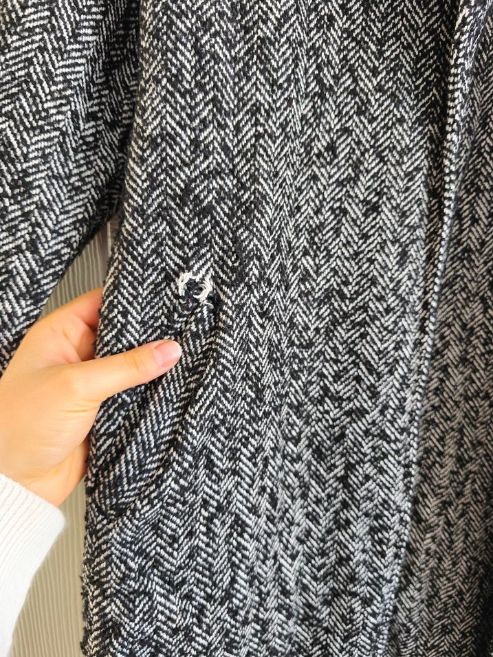 Siyah Uzun Kadın Kaban - Görsel 2