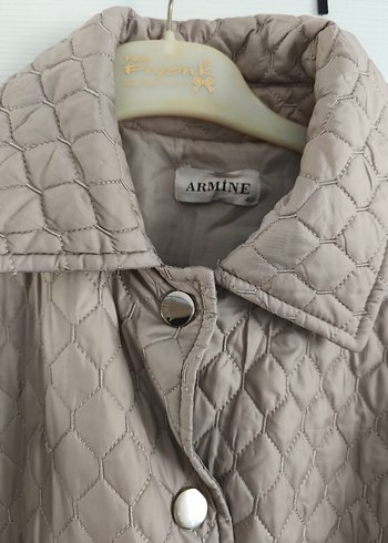 Bej Uzun Kadın mont Düğmeli Kemerli - Görsel 2