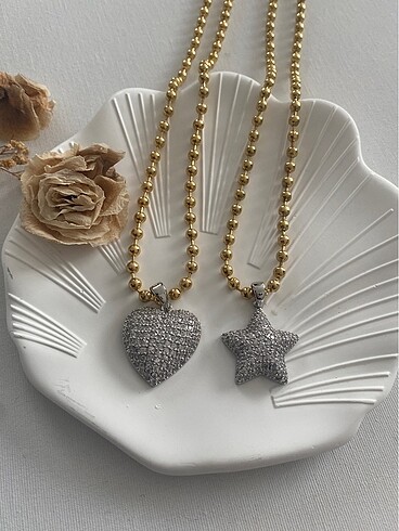 Accessorize İki renk şık çelik kolyeler