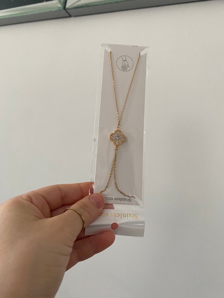 Altın Renk Zincir Detaylı Kadın El Zinciri çelik şahmeran - Görsel 3