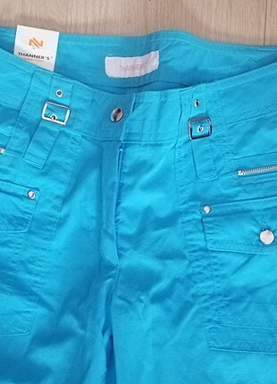 Mavi yazlık bayan pantalon