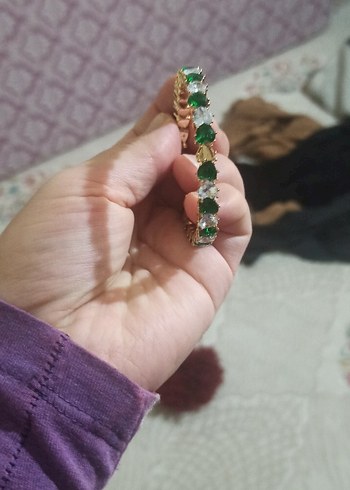 Yeşil Taşlı Bohem Kadın Bileklik - Görsel 2