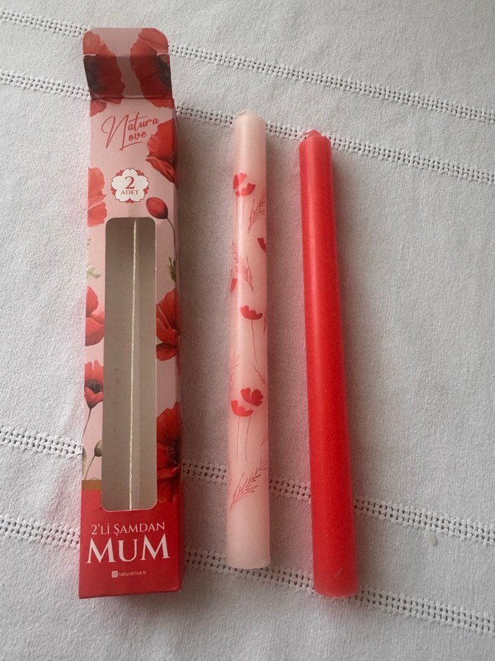 Yılbaşı temalı ikili mum - Görsel 3