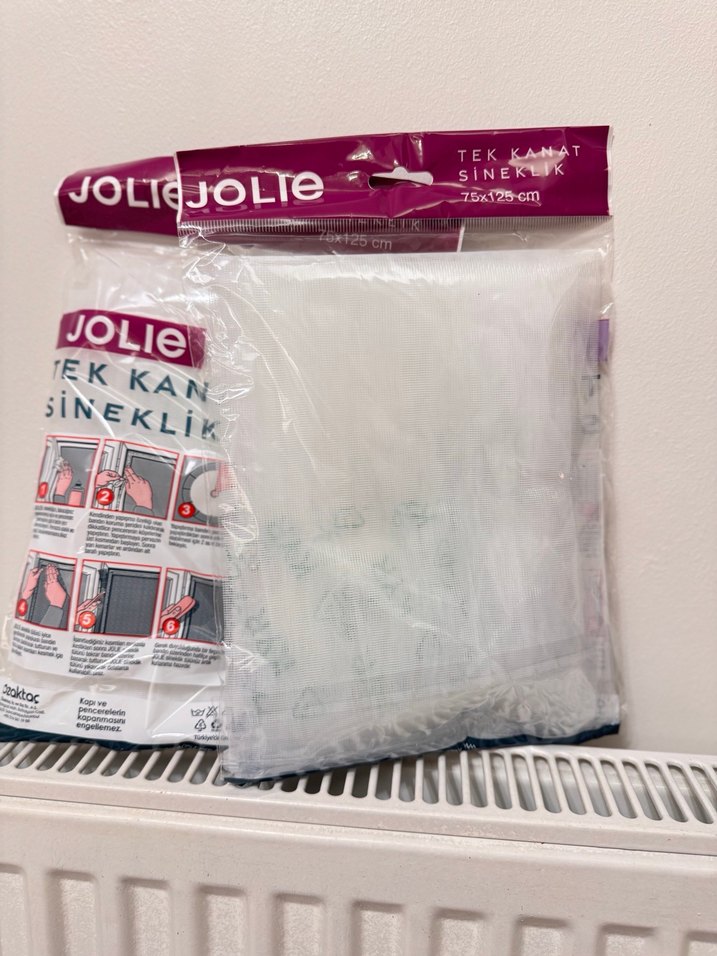 Jolie Tek Kanat Sineklik 75x125 cm Gri-Beyaz - Görsel 2