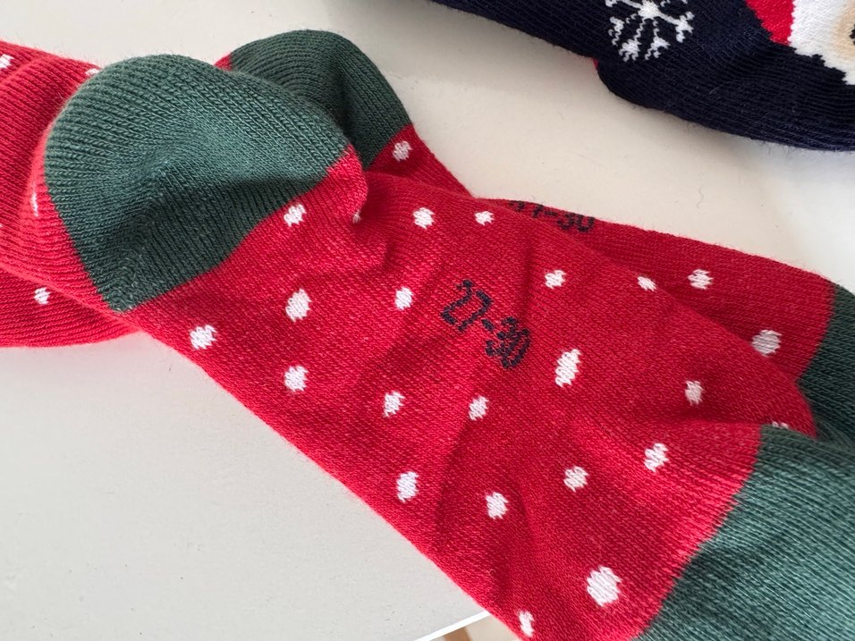 Yılbaşı desenli ikili çorap - Görsel 4