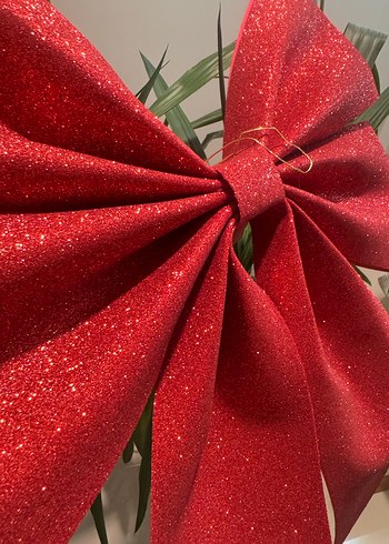 Yılbaşı ağacı büyük fiyonk süsü - Görsel 2