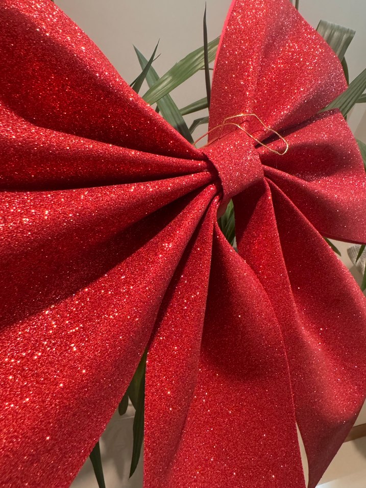 Yılbaşı ağacı büyük fiyonk süsü - Görsel 2