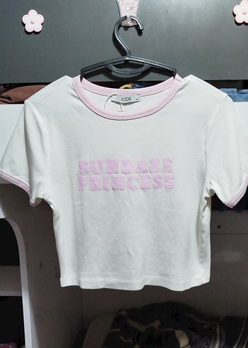 Beyaz Kısa Kollu Pamuklu Tişört - Görsel 4