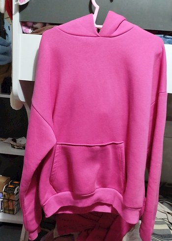 Pembe Salaş Kadın Sweatshirt - Görsel 4