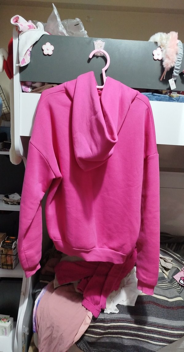 Pembe Salaş Kadın Sweatshirt - Görsel 2