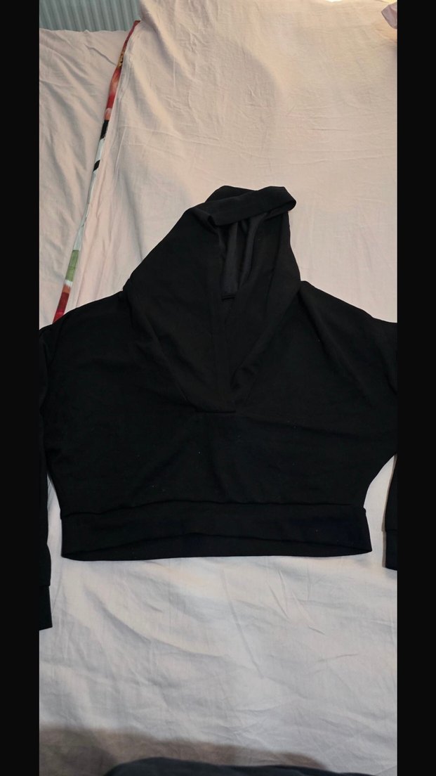 Fermuarlı Siyah Yüksek Yakalı Kadın Sweatshirt - Görsel 2