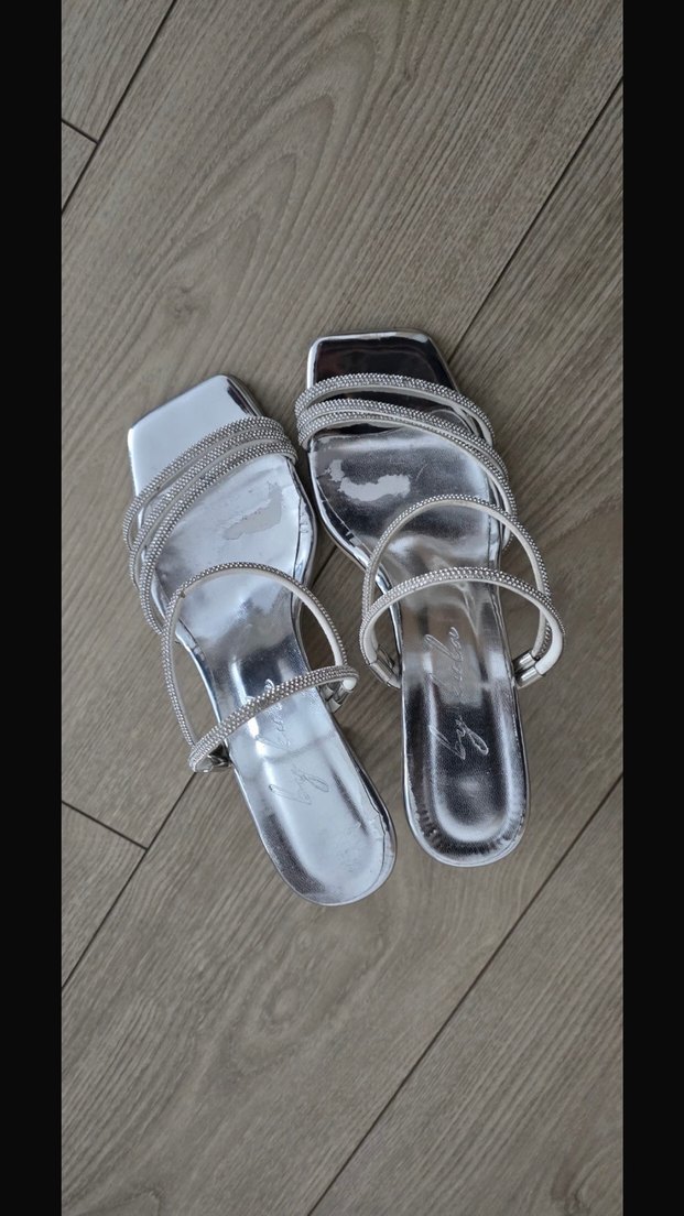 Şeffaf Bantlı Modern Stiletto Kadın Ayakkabı boyu 4 6 - Görsel 2