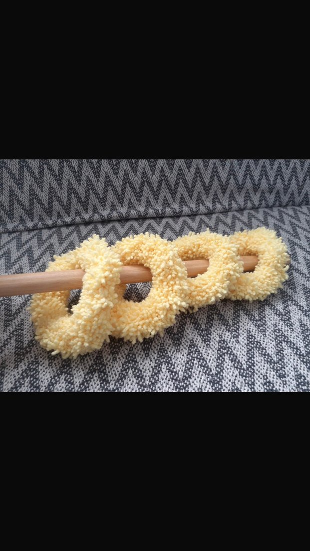 Sarı Örgü Yün Saç Tokası - Görsel 5