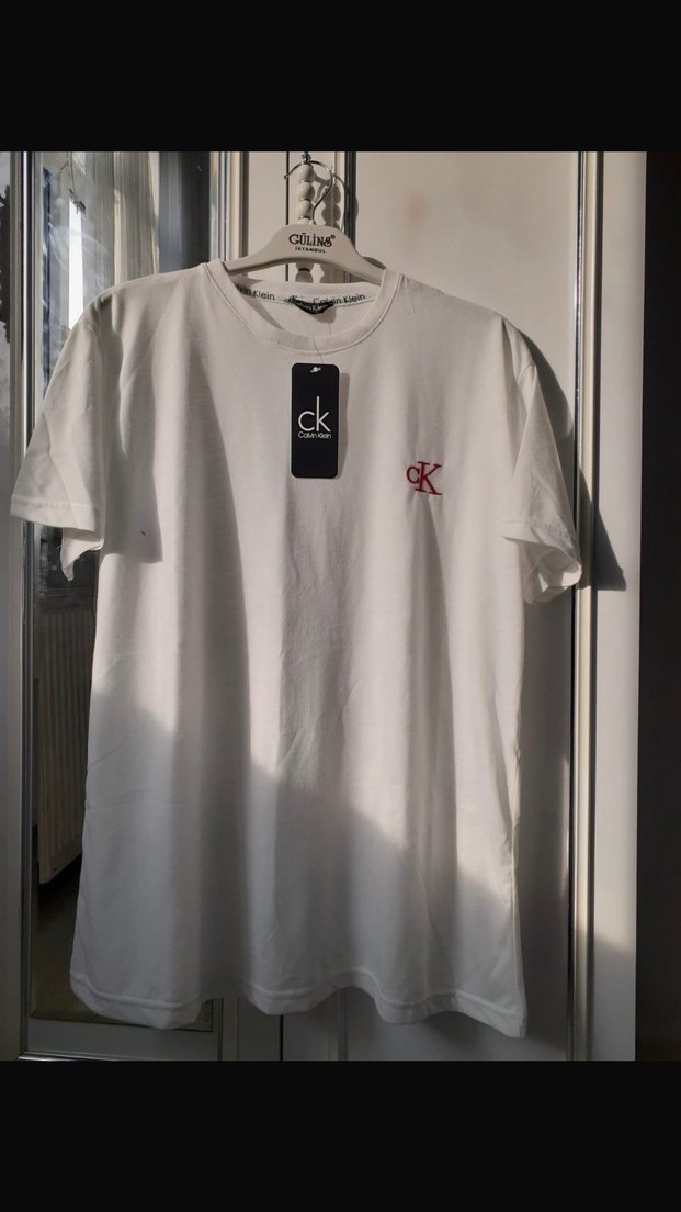 Calvin Klein Beyaz Pamuklu Erkek Tişört - Görsel 3
