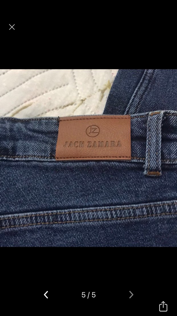 Lacivert Kemerli Kadın Kot Pantolon - Görsel 4