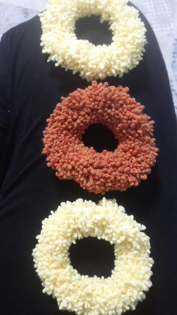 Renkli Örgü Kadın Saç Tokası Seti - Görsel 3