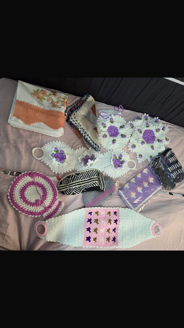 Çok Renkli El Örgüsü Banyo Süngeri - Görsel 2