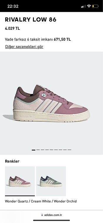 Adidas Kadın Deri Sneaker